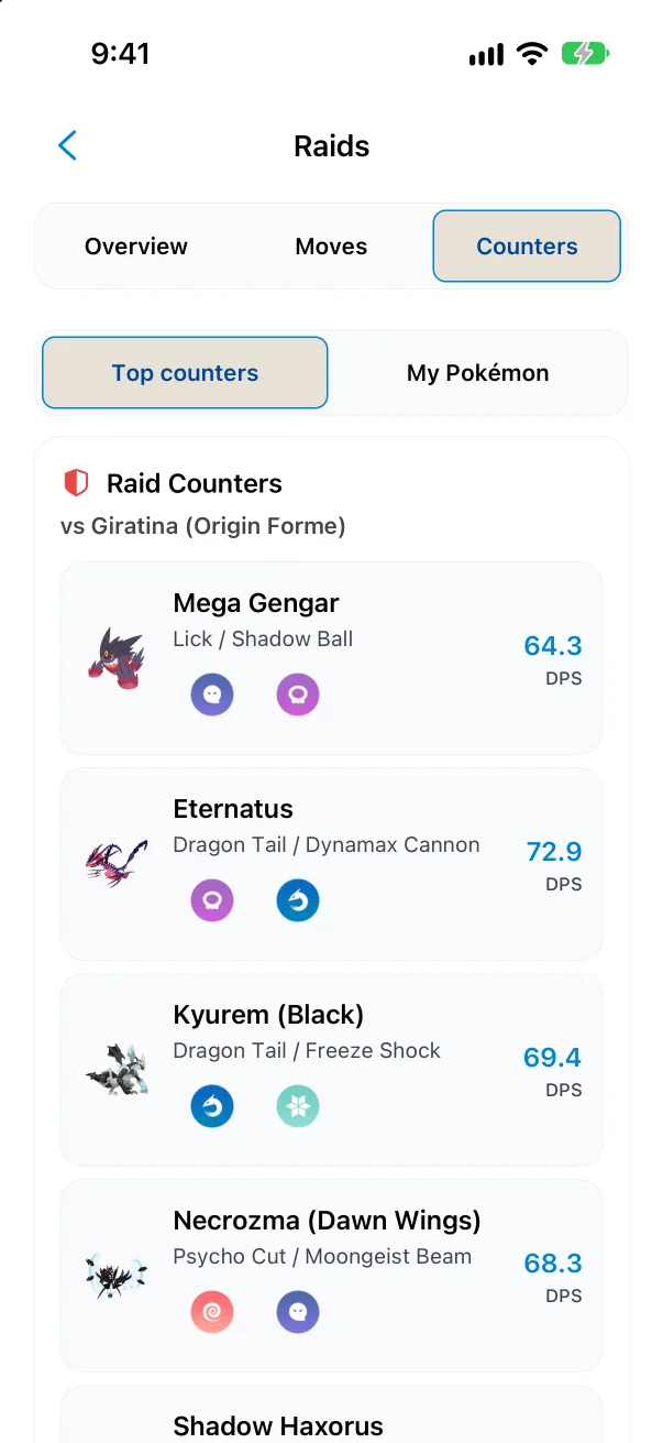 Pick your counters · NextCatch
